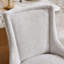 Chaises de salle à manger en chenille, style moderne avec pieds courbés plaqués or et garniture de rivet