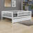 Wood Daybed With Trundle And Fence Guardrails-1255927857
