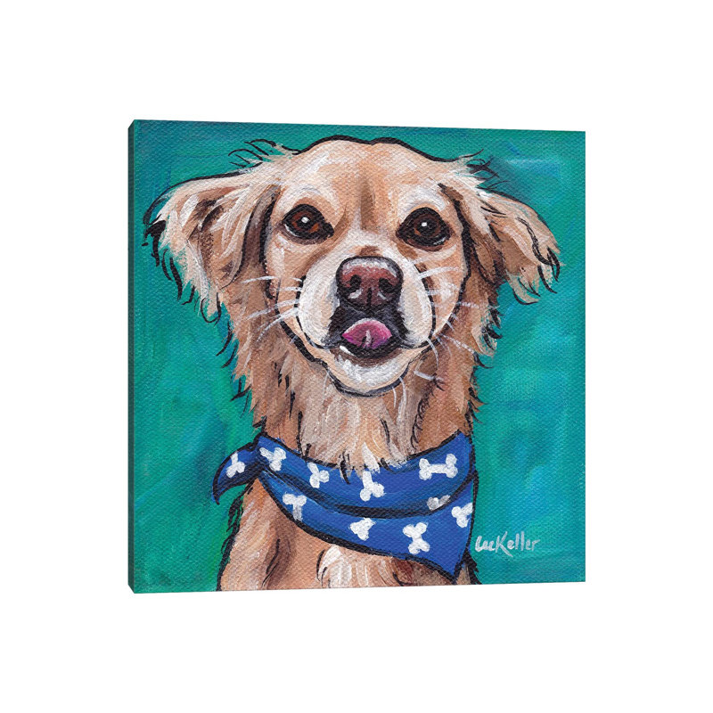Transom The Rescue Dog - Wrapped Canvas Print, 93.98 cm H x 93.98 cm W x 1.91 cm D