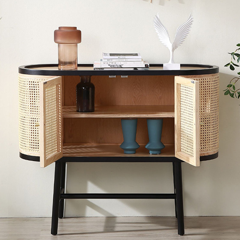 Armoire d'appoint simple et moderne en rotin