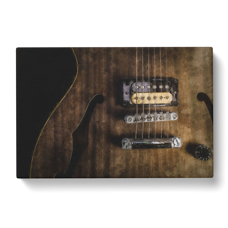 Strings of the Electric Guitar - Wrapped Canvas, 45cm H x 76cm W x 4cm D