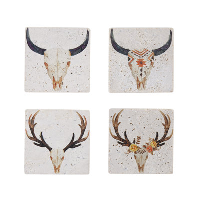 Ensemble de sous-verres 4 pièces Skull