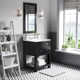 Cronin 24" Carrara White Marble Countertop Bath Vanity with Faucet and Mirror