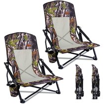 White Foldable Camping Picnic Chair Portable Outdoor Fishing Seat w/Side  Pocket
