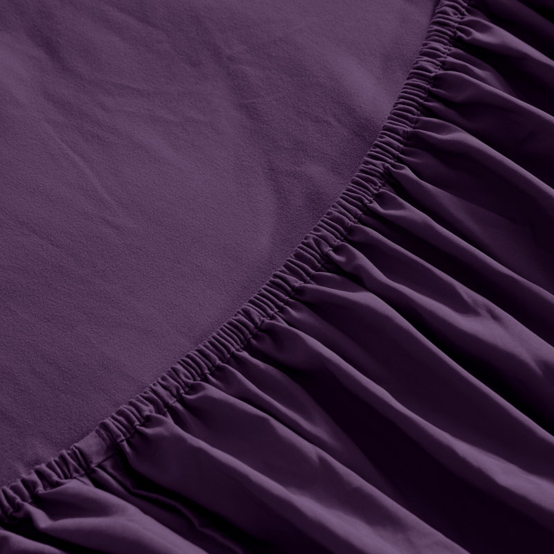  Ensemble de draps en microfibre à température régulée, Ensemble de draps pour taille de lit grand avec un, Mauve