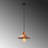 Elegant Copper Chandelier with Adjustable Height, Metal Body & Wooden Base, 40W E27 Socket | 40.6 x 9.4 x 40.6 inches | Perfect for Dining Room & Living Spaces | IP20 Rated | Stylish Lighting Fixture for Home Decor-1913341758