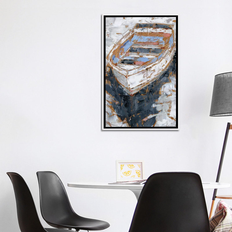 «Bridge at Sunset I» par Ethan Harper - reproduction d'art, H 40 po x l 26 po x P 1,5 po, Toile avec cadre gris, Pas de tapis