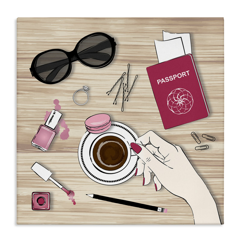 «On My Desk View», art mural sur toile par Martina Pavlova, H 30 po x l 30 po