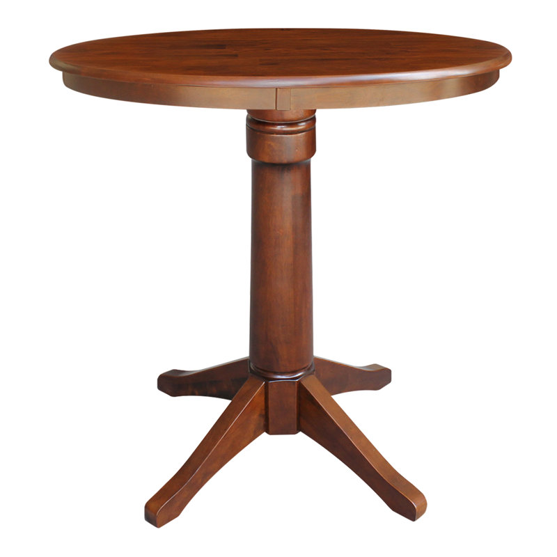 Gianluka Counter Height Solid Wood Dining Table, Espresso, 35.9" H x 36" L x 36" W
