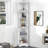 Multi-Functional Corner Cabinet Tall Bathroom Storage Cabinet with Two Doors and Adjustable Shelves, Open Shelf-284867517