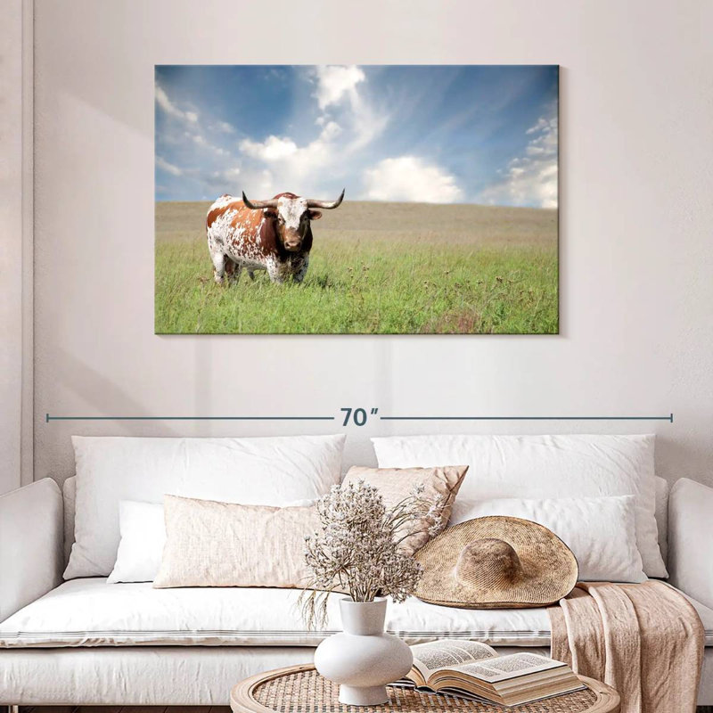 Oklahoman Texas Longhorn, H 30 po x l 45 po