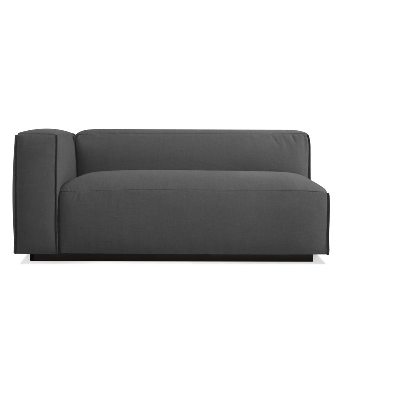 Cleon Chaise Lounge, Tait Charcoal, Left Hand Facing