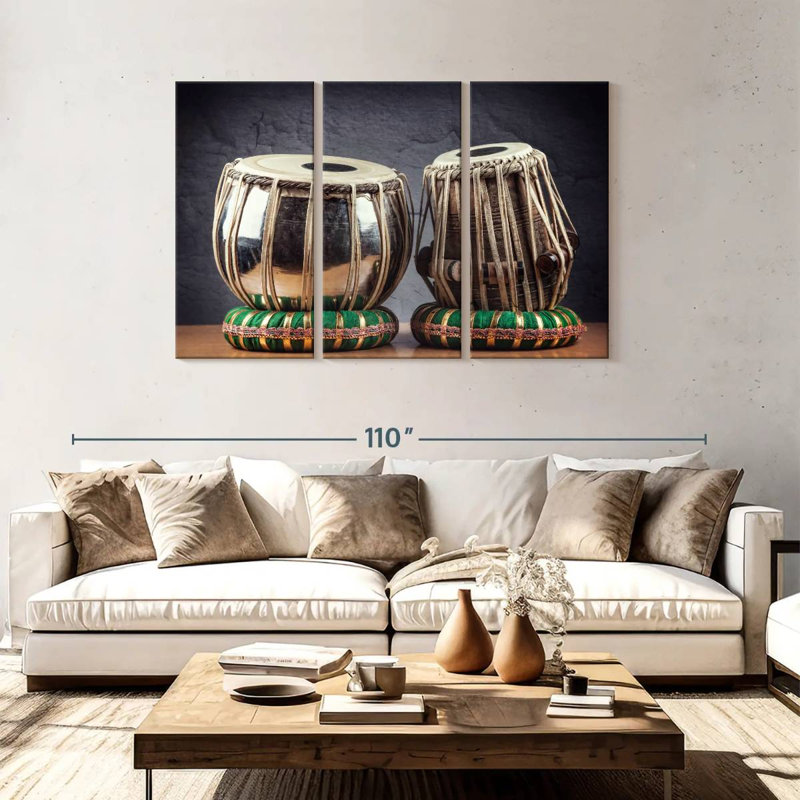Abarca Tabla Drums, 48" H x 74" W