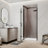 34"-36"W X 72"H Semi-Frameless 180° Rotatable Pivot Shower Door Bifold Frameless Shower Door With 1/4 Inches Tempered Glass-120343715