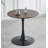 31.5"BLACK AND WALNUT Table Mid-Century Dining Table For 2-4 People With Round Mdf Table Top, Pedestal Dining Table, End Table Leisure Coffee Table