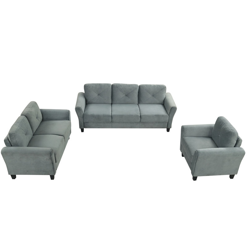 Ensemble de canapé modulaire confortable 1 + 2 + 3, Gris