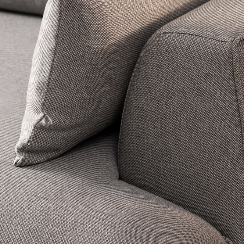 Canapé rembourré 90,6 po Gwain, 100 % polyester gris clair