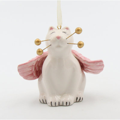 2.75'' Handmade Ceramic Animals Hanging Figurine Ornament