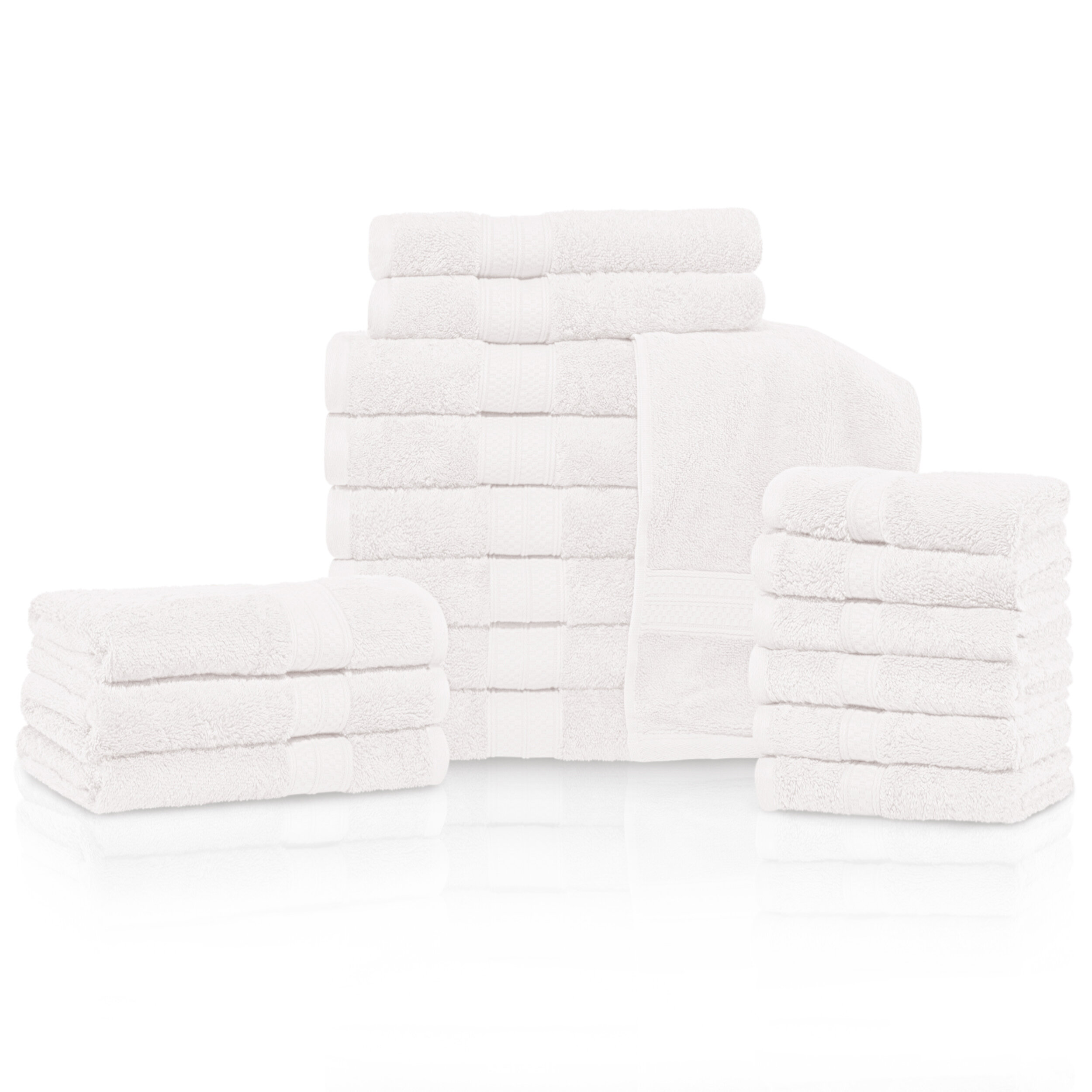 Bamboo Rayon/Cotton Bath Towel Set of 2, 650 GSM Soft