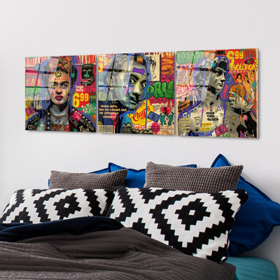 Elegant Tempered Glass Wall Art Set (3 Pieces), 19.7 x 19.7 inches Each | 100% Tempered Glass, Thickness: 0.16 inches | Fade-Resistant Colours, Durable Print on Back Surface | Perfect for Modern Home Decor