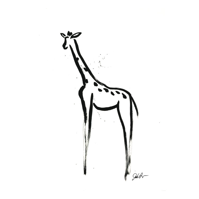 Laurenn Inked Safari IV-Giraffe 2 par Jodi Augustine, H 36 po x l 24 po x P 1,25 po