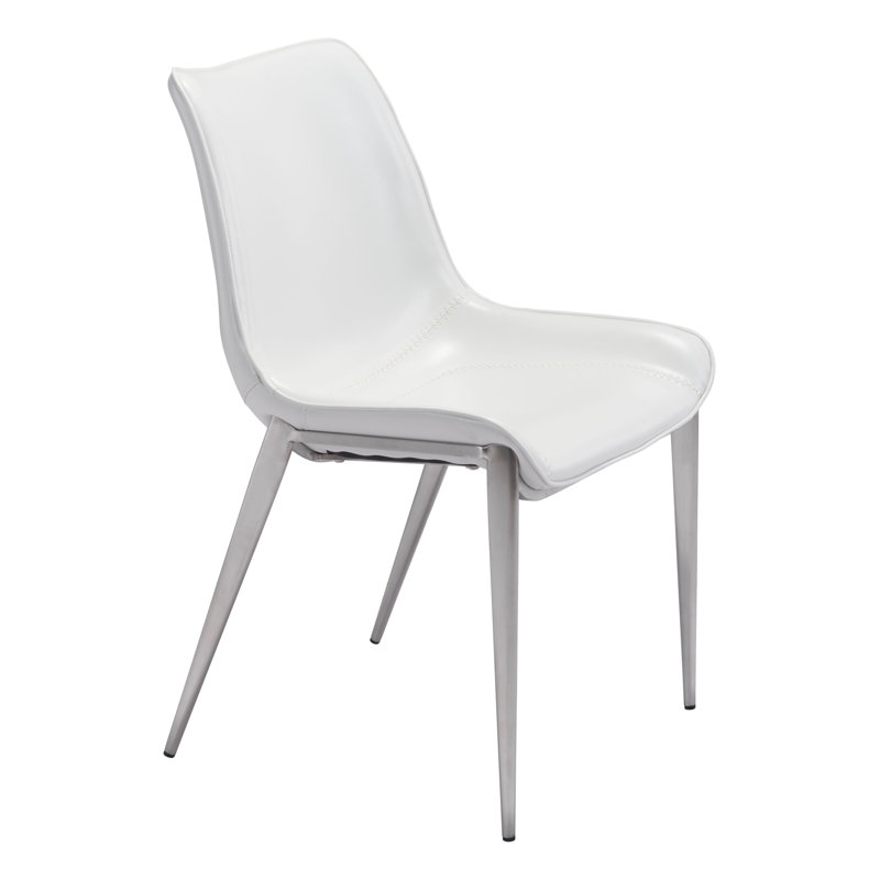 Ensemble de chaises de salle à manger Mumina (ensemble de 2), Blanc / Blanc