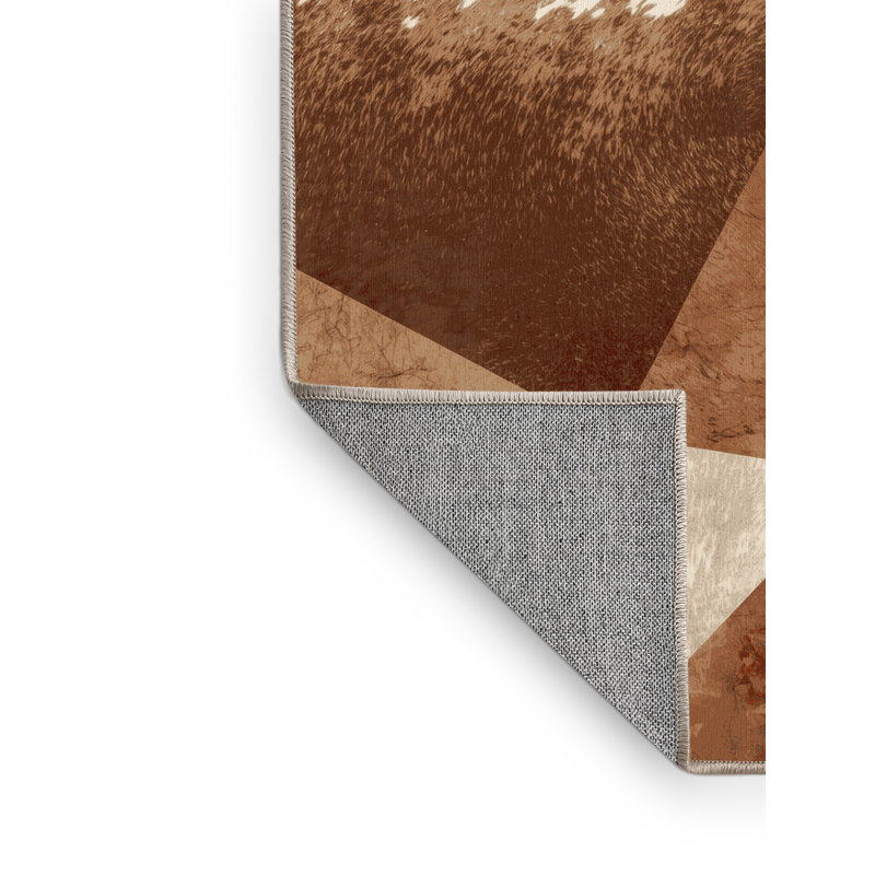 Tapis géométrique moderne lavable à la machine Paizlea, Carré 4 pi