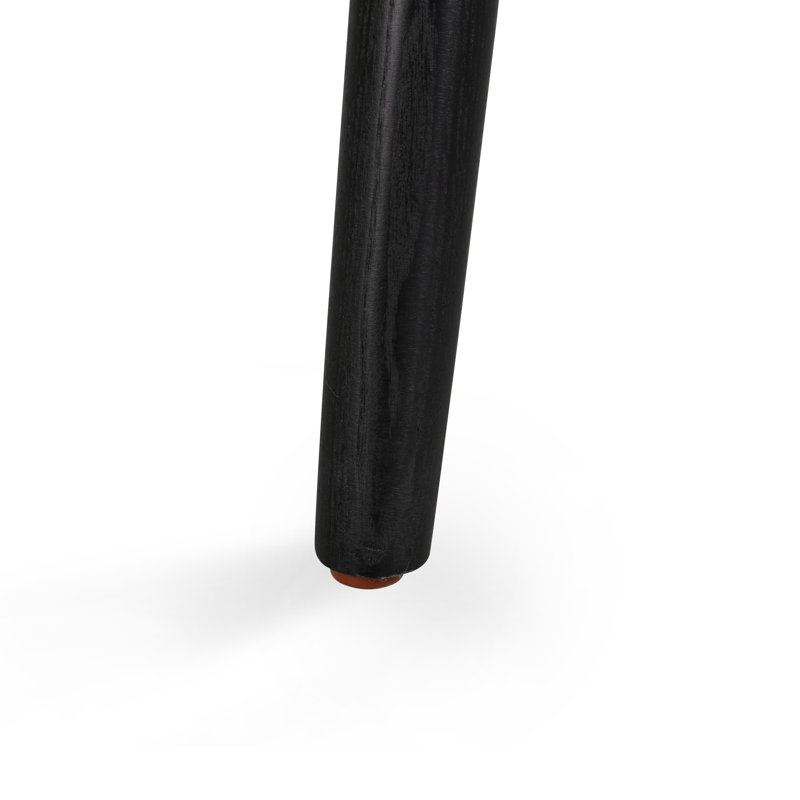 Chaise en bois massif Shania, Noir