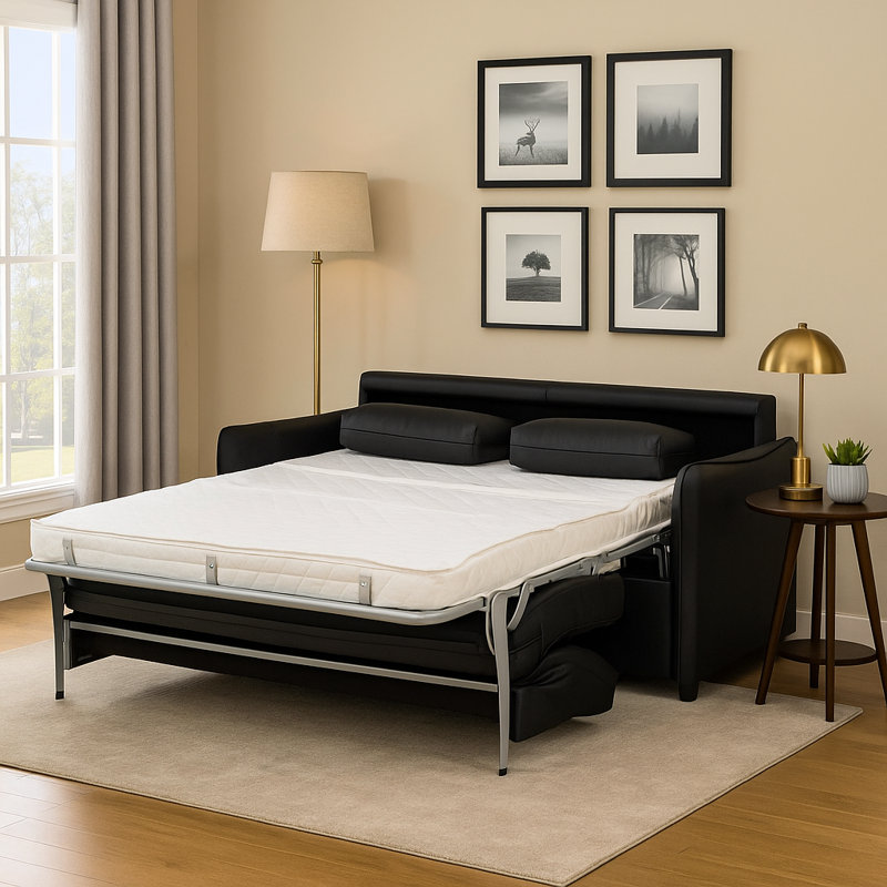 Canapé-lit Haven Fold, H 34,3 po x l 66,5 po x P 37,8 po, Noir
