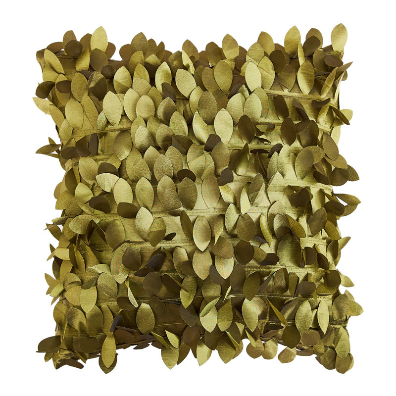Jeté floral, Housse de coussin seulement - sans insert, Vert, 20 po x 20 po