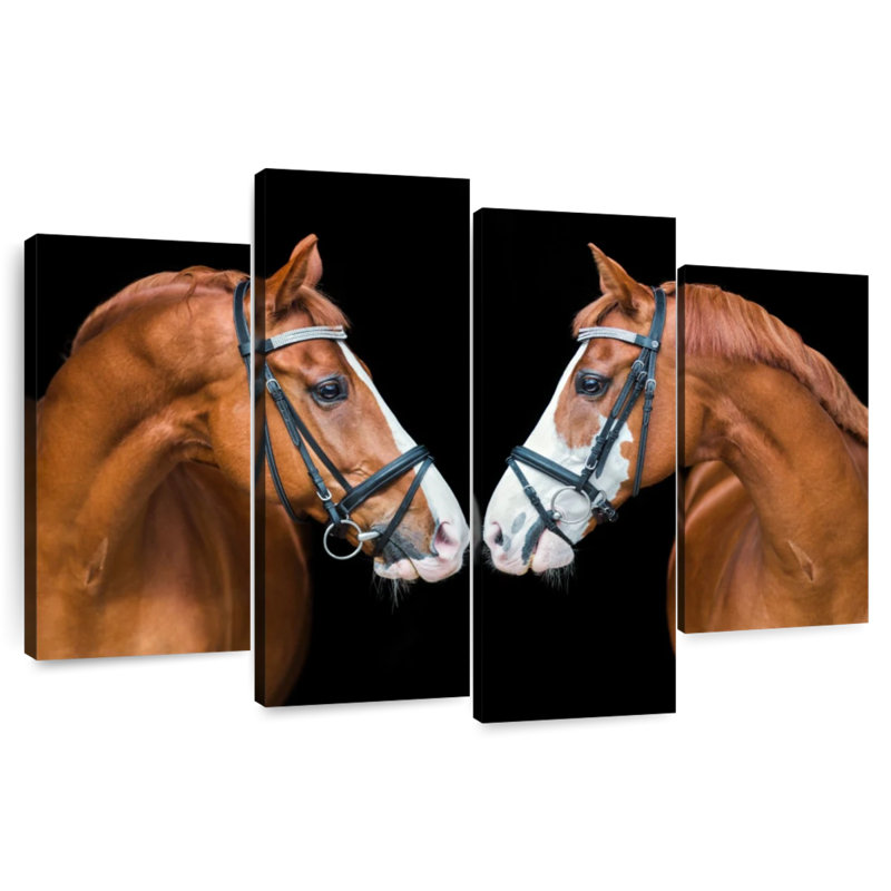Brampt Nose To Nose Horses, 32" H x 52" W