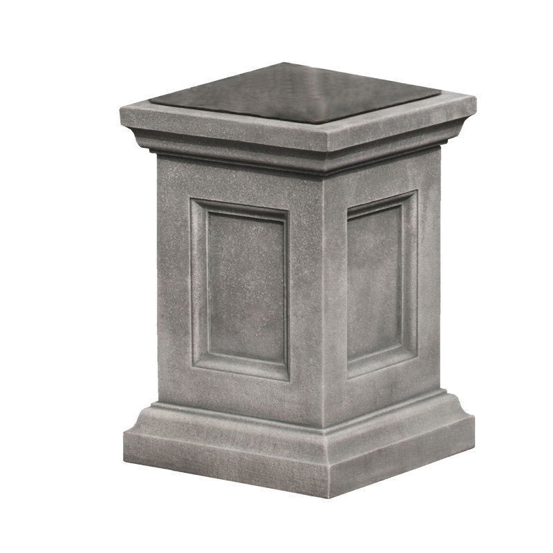 Handcrafted Abstract Pedestal, Copper Bronze, 14'' H x 9.5'' W x 9.5'' D