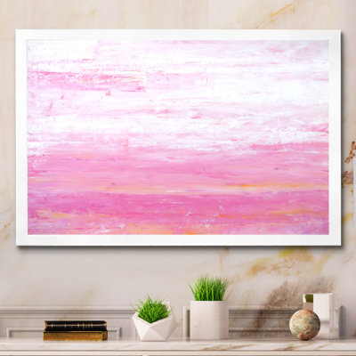 «Pink and Orange Abstract Art II», reproduction d'art sur toile