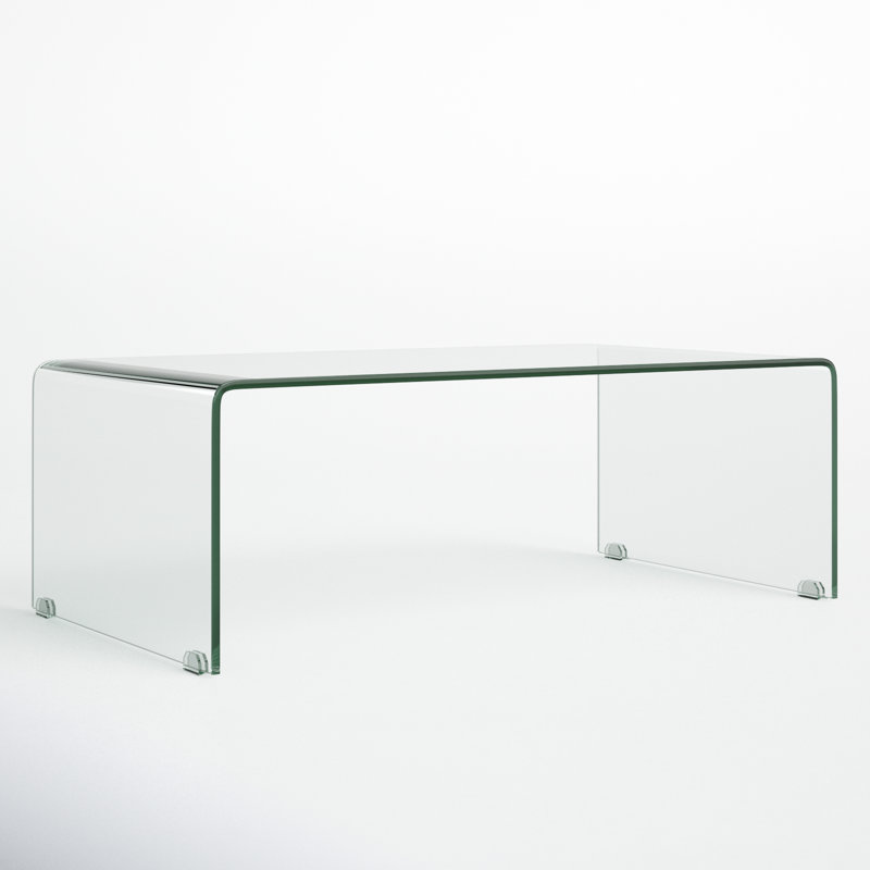 Dasher Coffee Table, Transparent, Non, H 15 po x L 24 po x l 43 po
