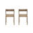 Maude Woven Brown Side Chair 2PK