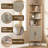 Rattan Corner Cabinet With Adjustable Shelves