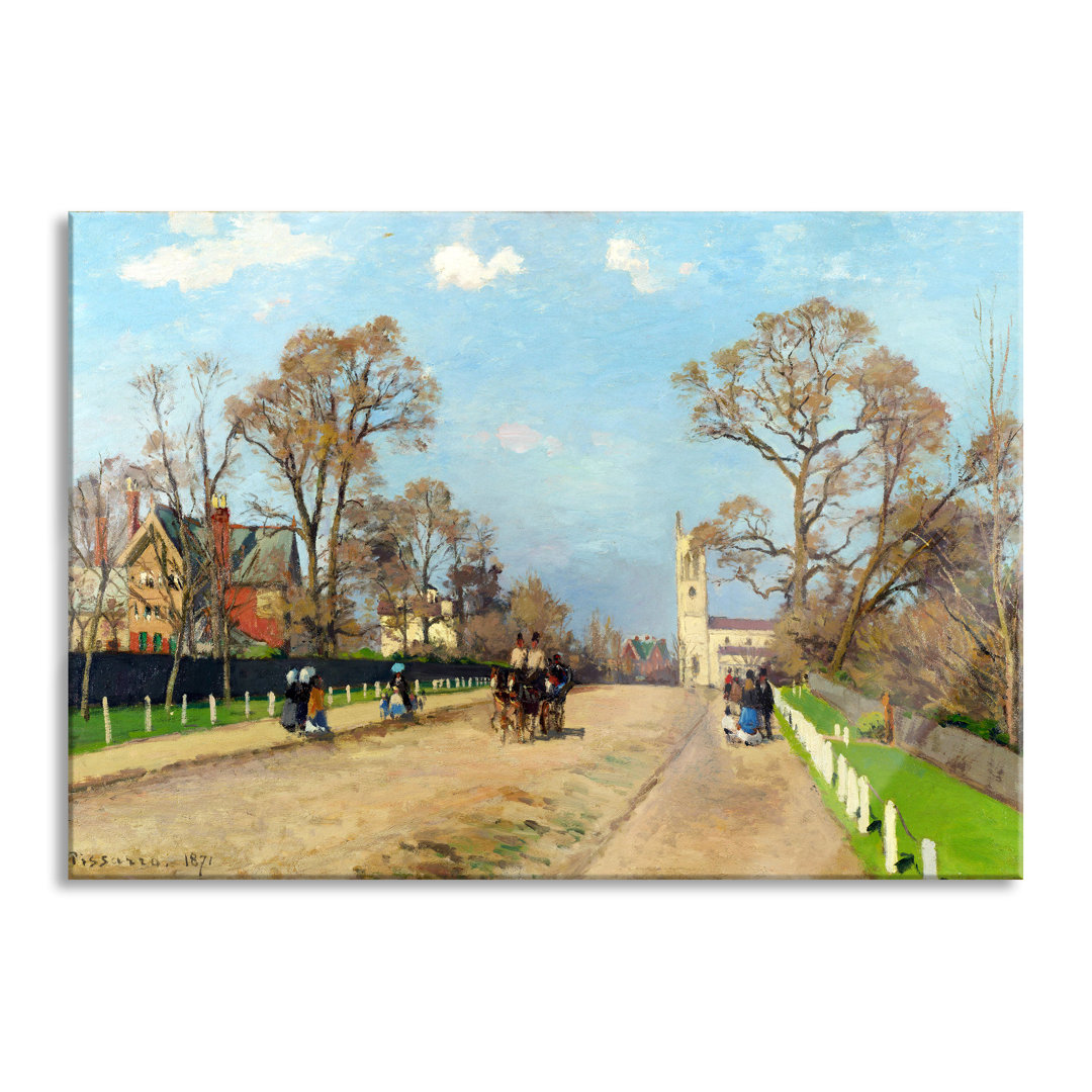 Glasbild Flussufer von Saint-Mammes von Alfred Sisley