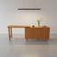 Buffet extensible avec table de salle à manger à abattants, armoire de rangement moderne de style Mid-Century