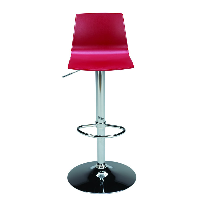 Imola Adjustable Height Bar Stool, Bordeaux