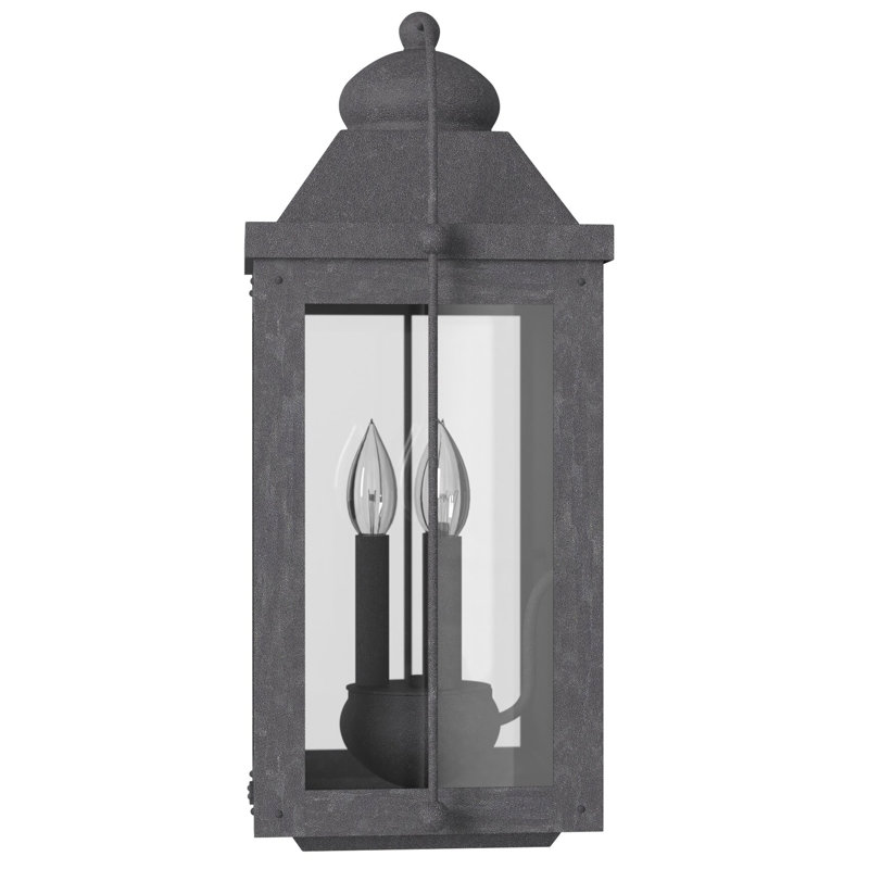 Anchorage 4-Light Outdoor Wall Lantern, Aged Zinc, 11" W x 21.25" H