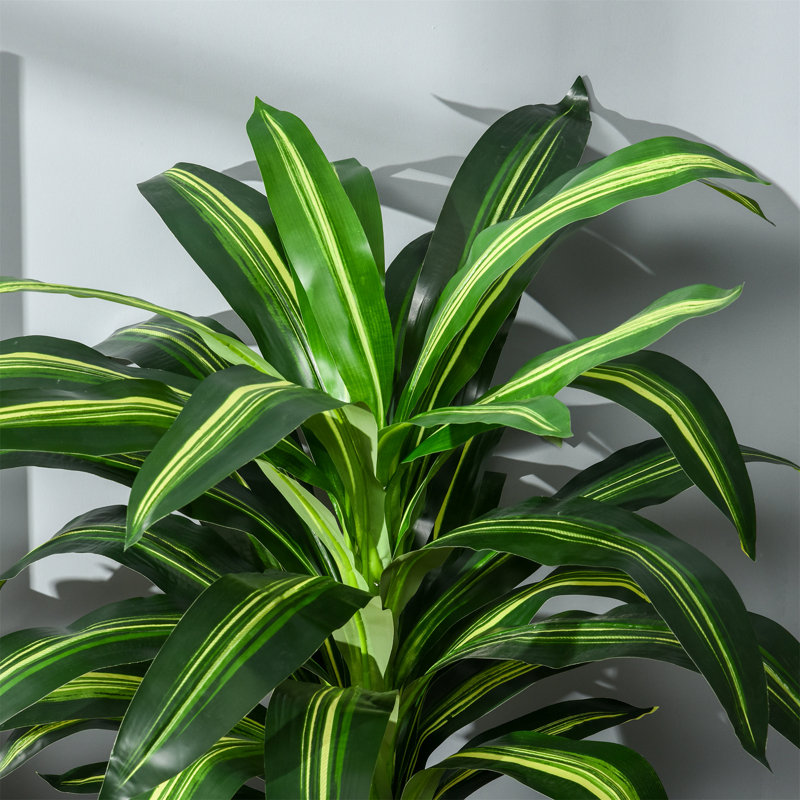 110cm Faux Dracaena Plant in Cement Pot