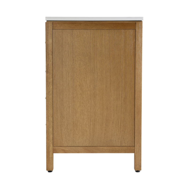 Celine 48 in Single Sink Bathroom Vanity with Quartz Top, Natural