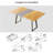 Kitchen Dining Set, Extendable Dining Table with Upholstered Dining Chairs-124957671