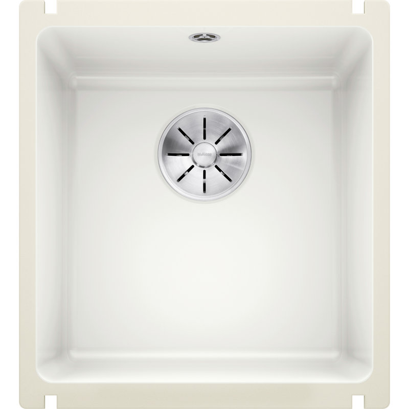Subline Single Bowl Undermount Kitchen Sink, White