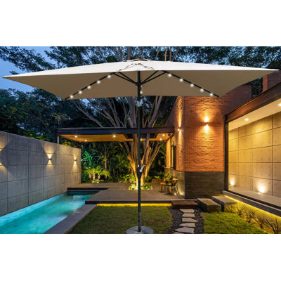 120'' x 78'' Rectangular Lighted Market Umbrella