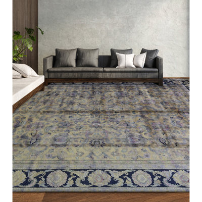 Hand-Knotted High-Quality Gold Area Rug