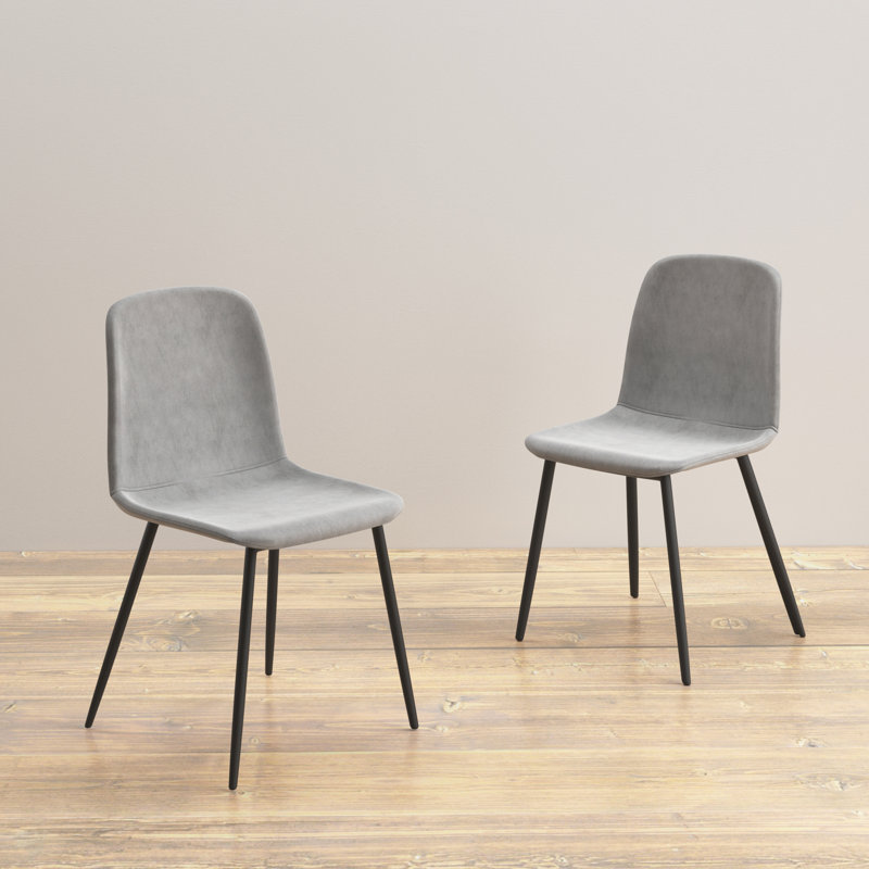 Kody Velvet Upholstered Dining Chair, Bella Platinum Performance Velvet