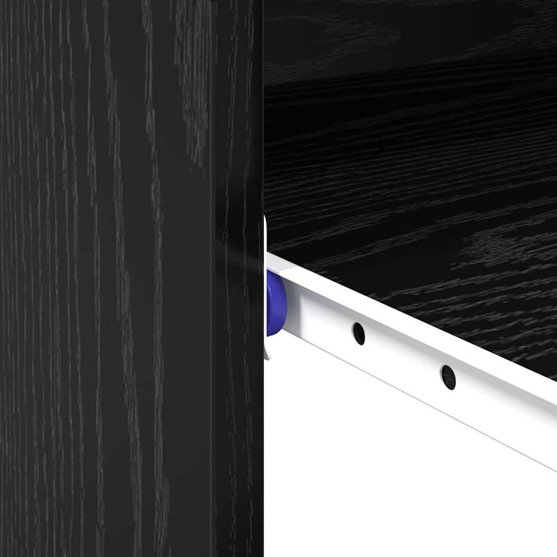 Desk With Shelf 77.5 X 43 X 79 Cm Engineered Wood, Black Oak