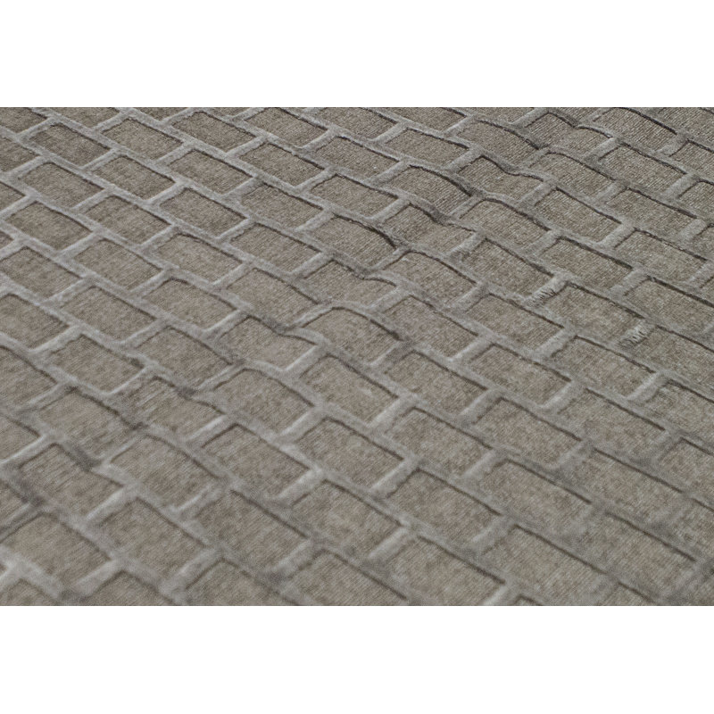 Geometric Area Rug in Gray