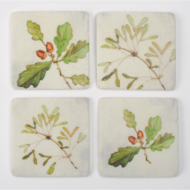 Resin Square 4 Piece Coaster Set